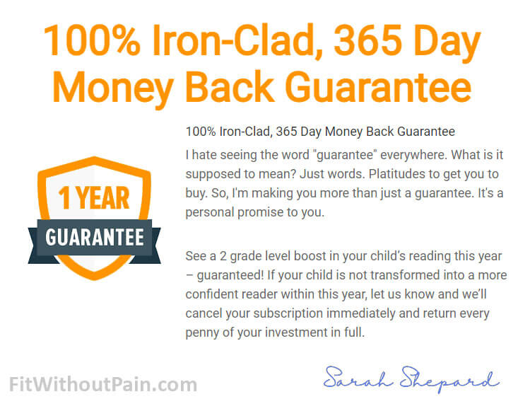 Reading Head Start Money Back Guarantee