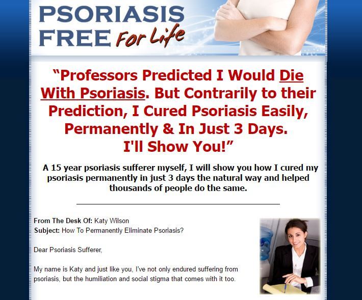 Website of psoriasis free for life