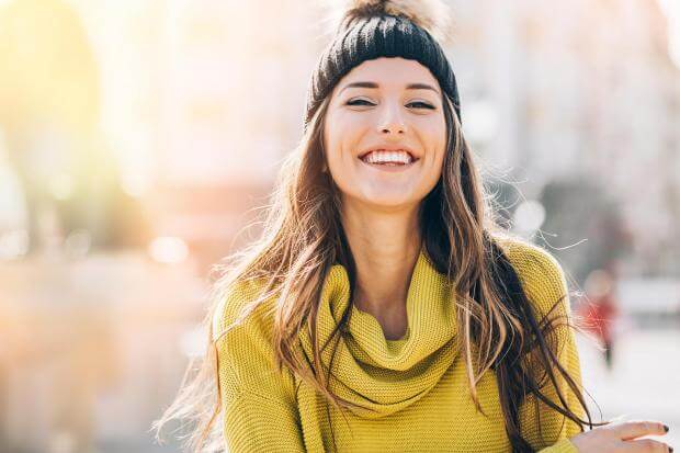 girl smiling with confidence