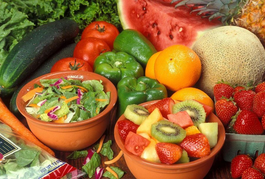 Fresh fruits and vegetables