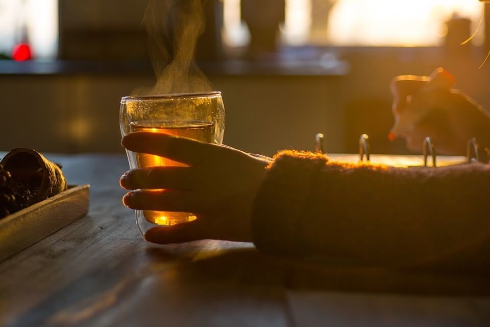 person holding tea