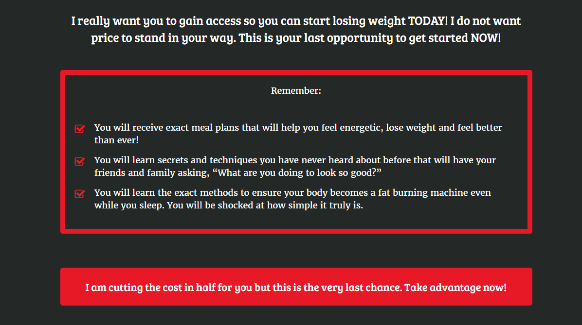 Erotic Weight Loss System guidelines