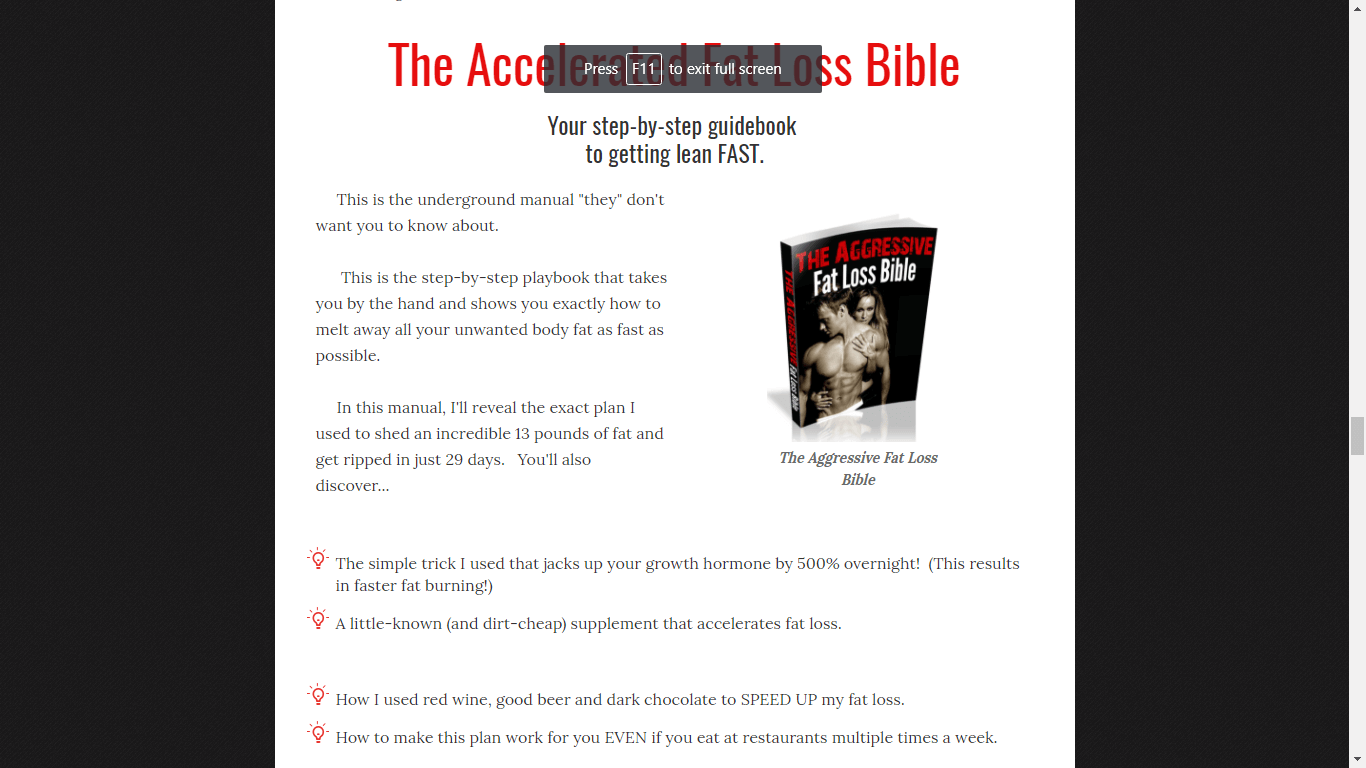 The Accelerated Fat Loss Bible 